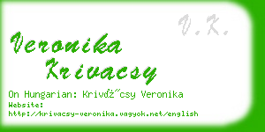 veronika krivacsy business card